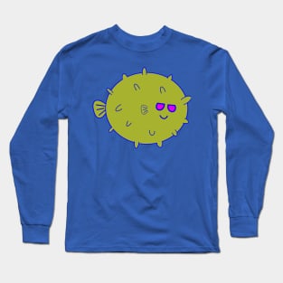 Kawaii Cute Smiley Pufferfish, Pufferfish Lover Long Sleeve T-Shirt